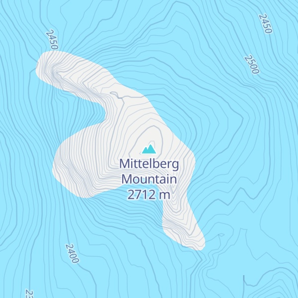 Map of Mittelberg Mountain