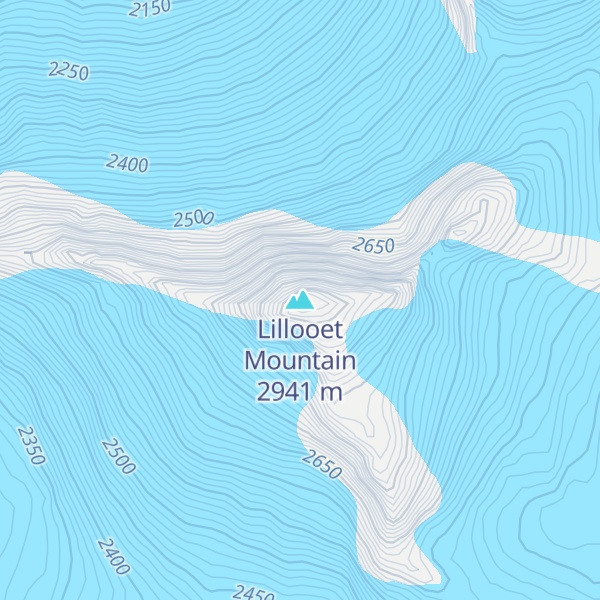 Map of Lillooet Mountain