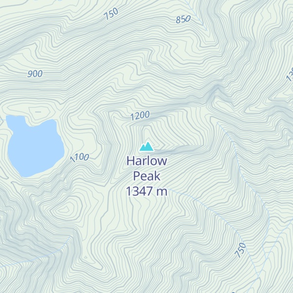 Map of Harlow Peak