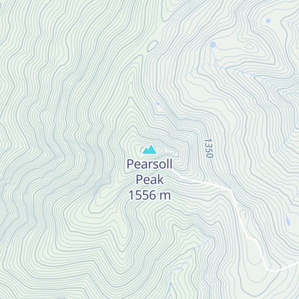 Map of Pearsoll Peak