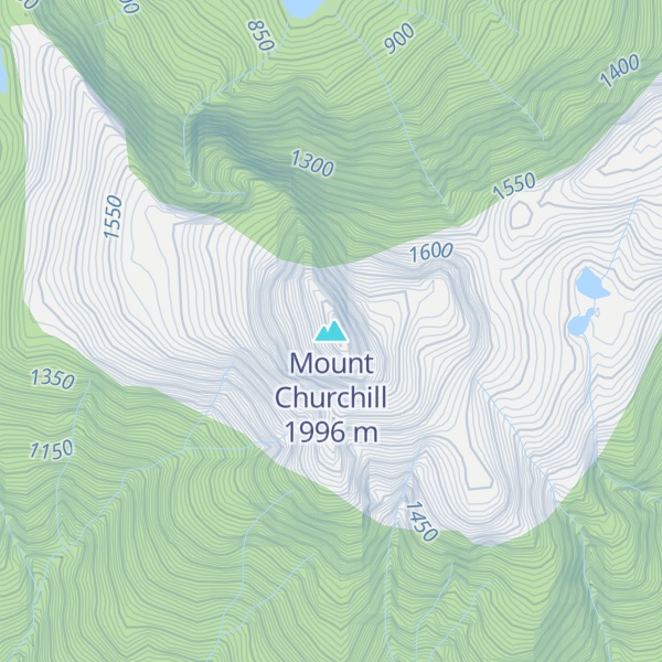 Map of Mount Churchill