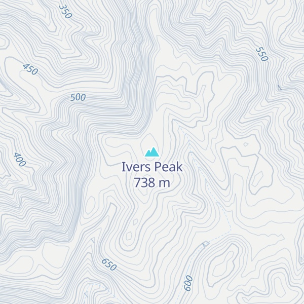 Map of Ivers Peak