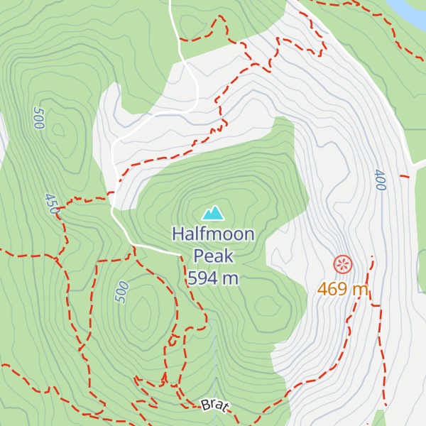 Map of Halfmoon Peak