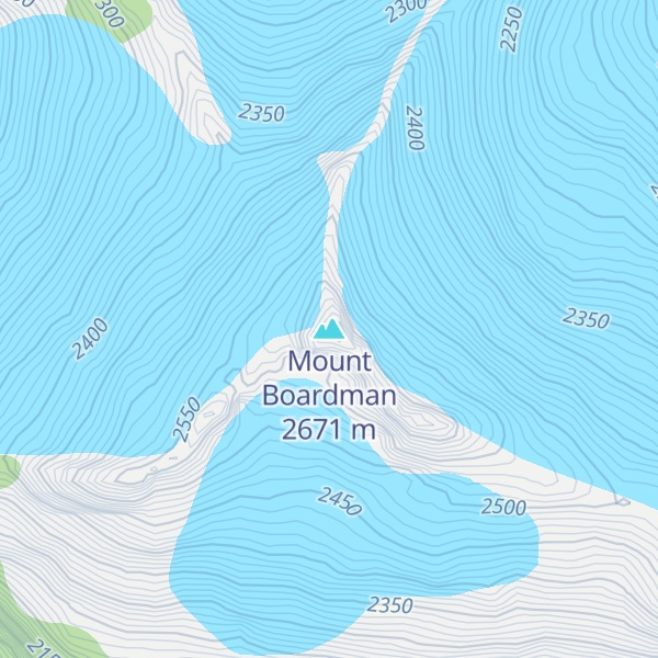 Map of Mount Boardman