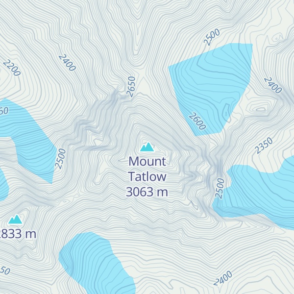 Map of Mount Tatlow