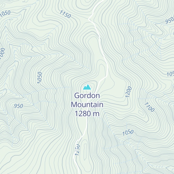 Map of Gordon Mountain
