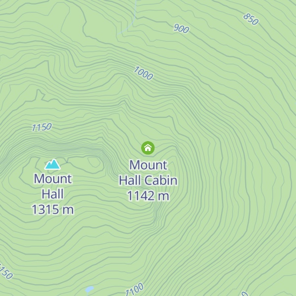 Map of Mount Hall Cabin