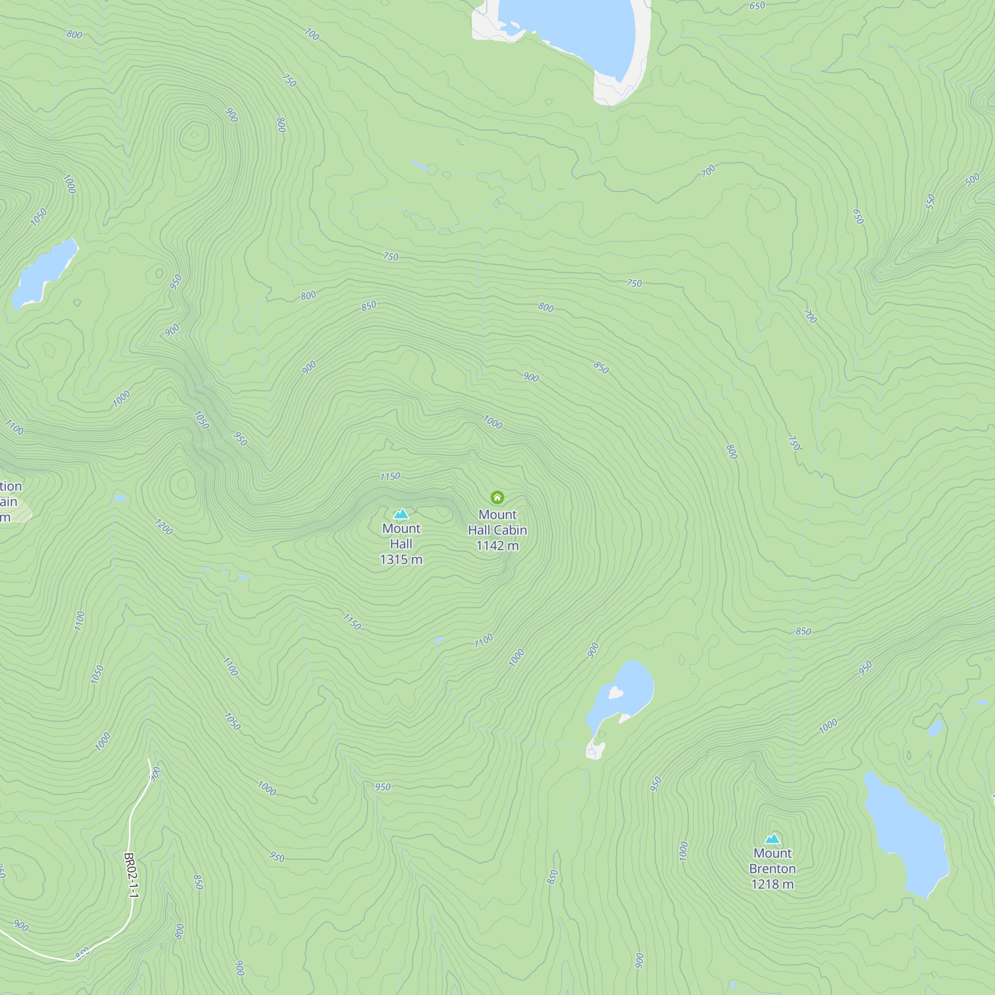 Mount Hall Cabin map