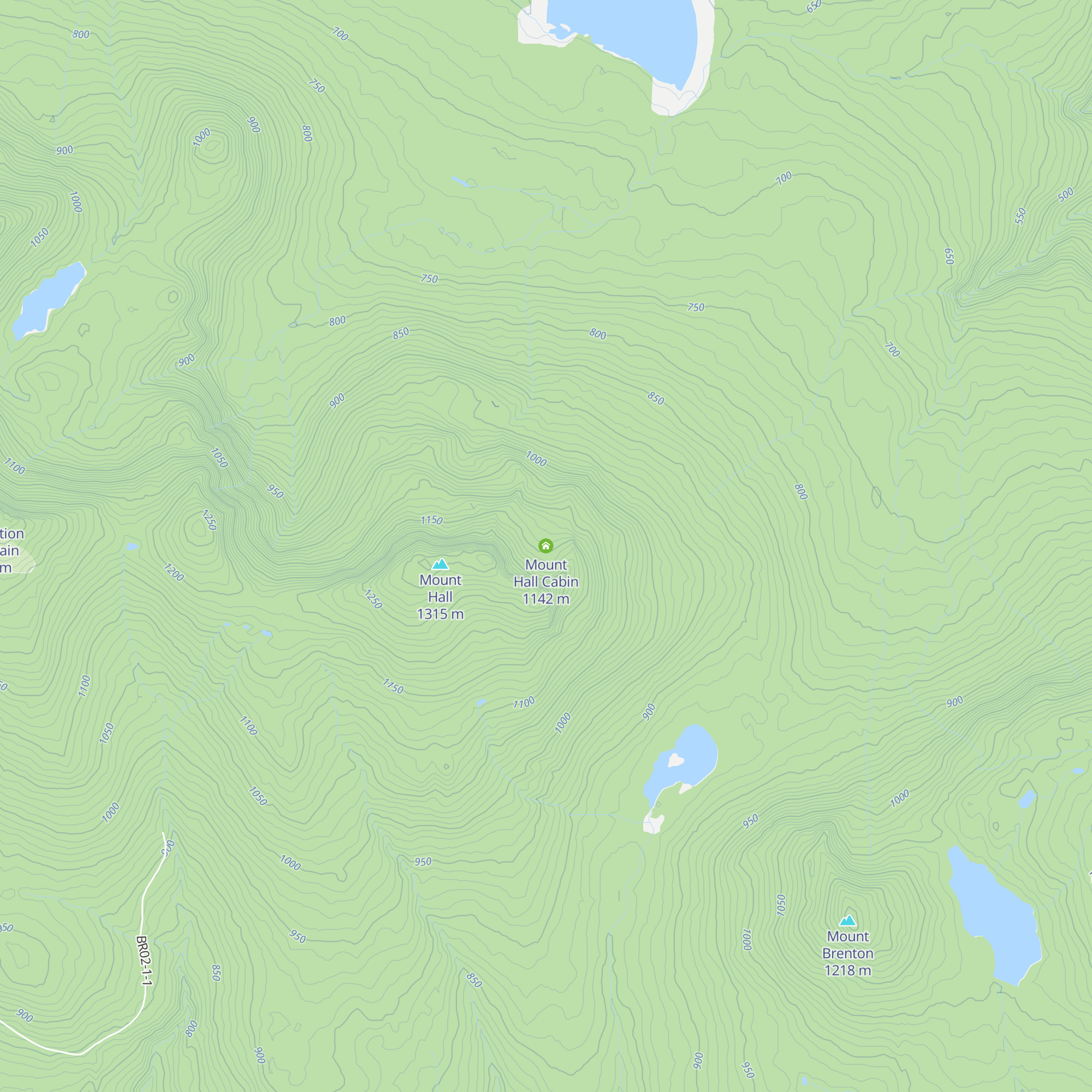 Mount Hall Cabin map