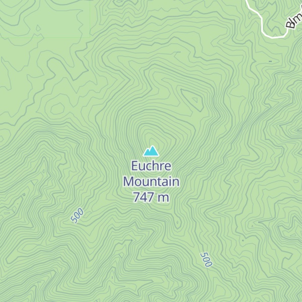 Map of Euchre Mountain