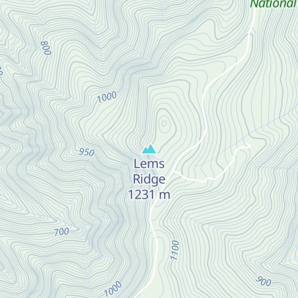 Map of Lems Ridge