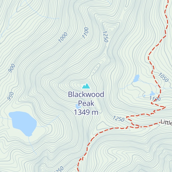Map of Blackwood Peak