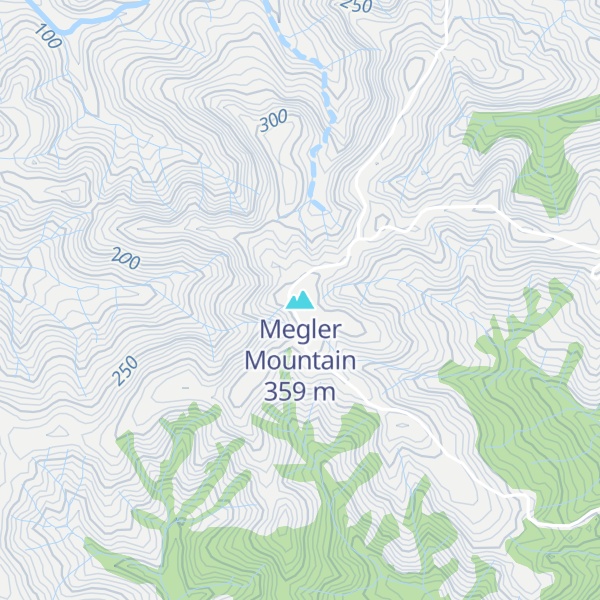Map of Megler Mountain