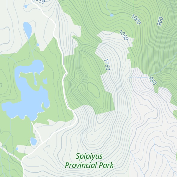 Map of Spípiyus Peak