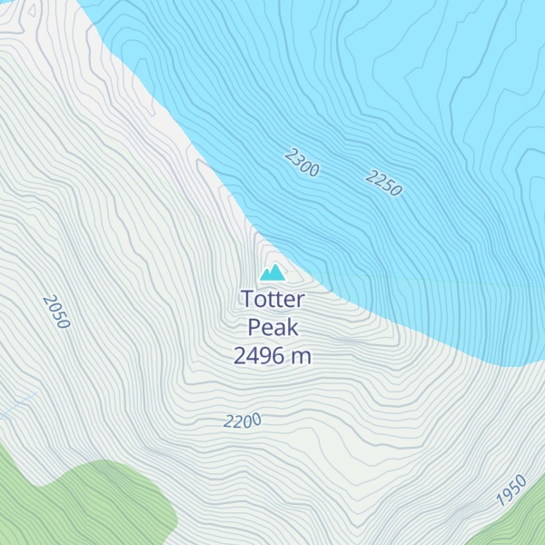 Map of Totter Peak