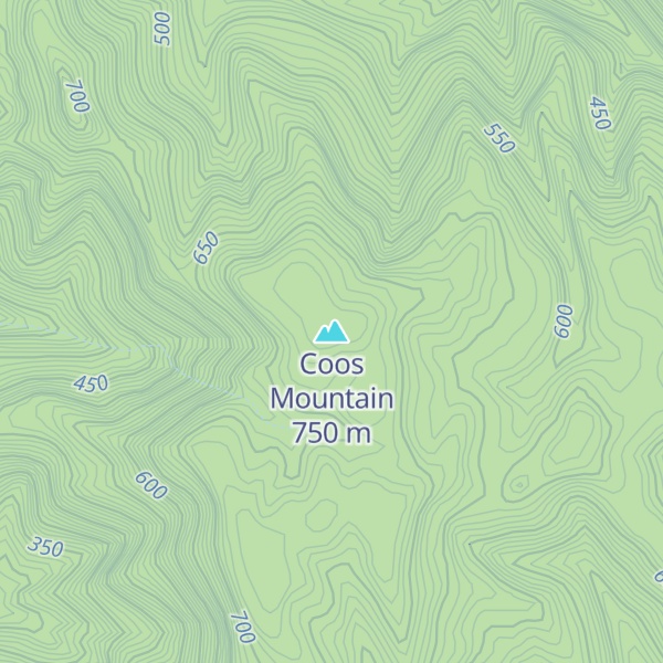 Map of Coos Mountain