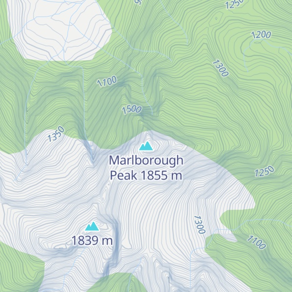 Map of Marlborough Peak
