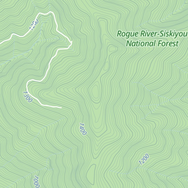 Map of Fish Hook Peak