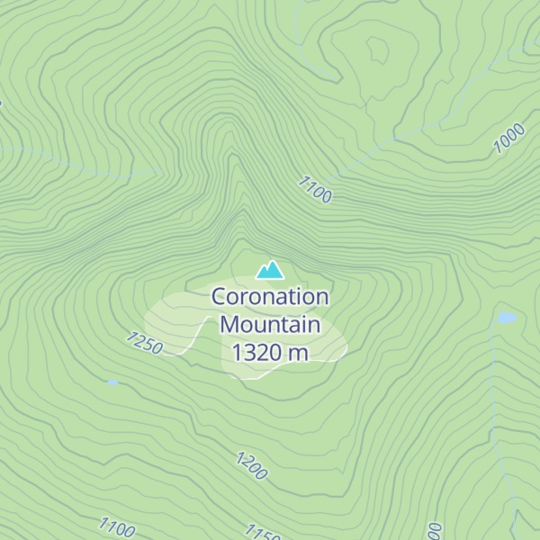Map of Coronation Mountain