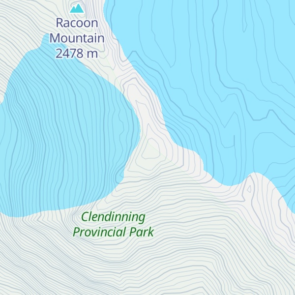 Map of Teeter Peak