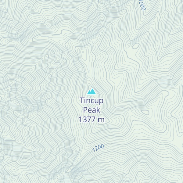 Map of Tincup Peak