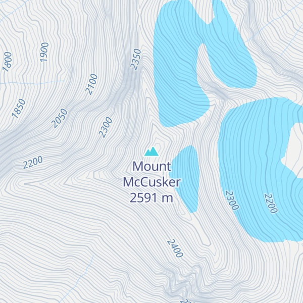Map of Mount McCusker