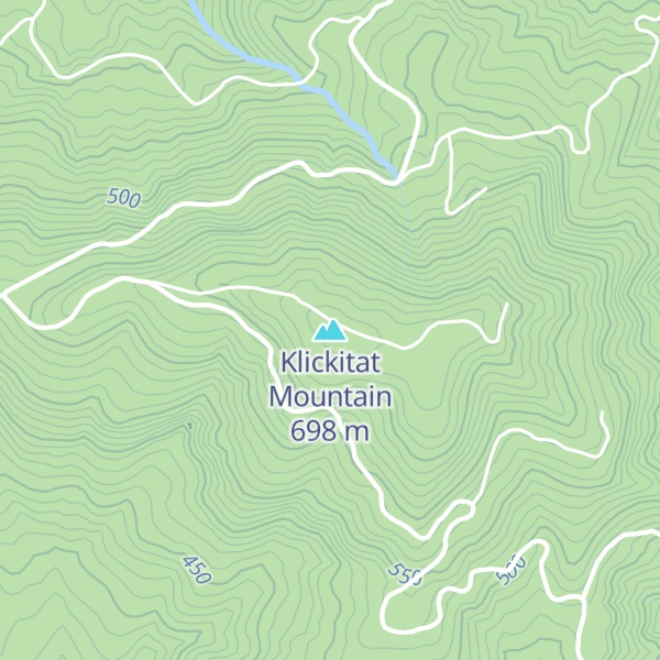 Map of Klickitat Mountain