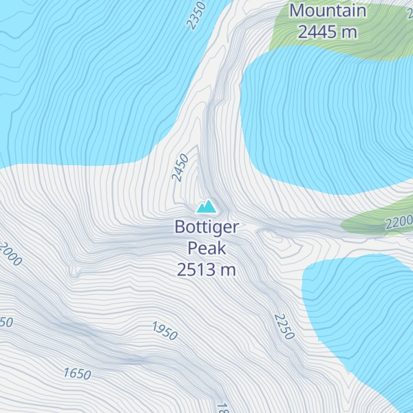 Map of Bottiger Peak