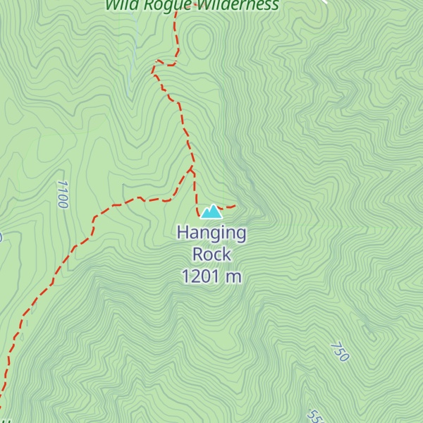 Map of Hanging Rock