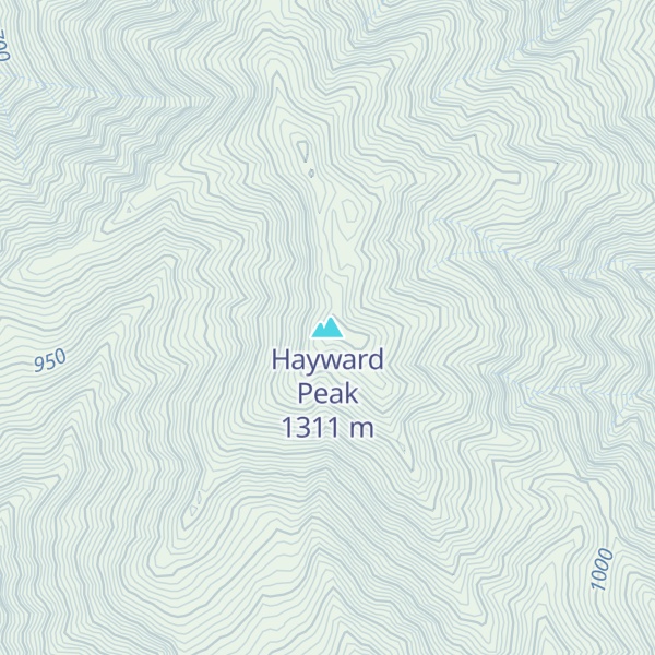 Map of Hayward Peak