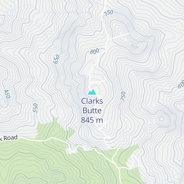 Map of Clarks Butte