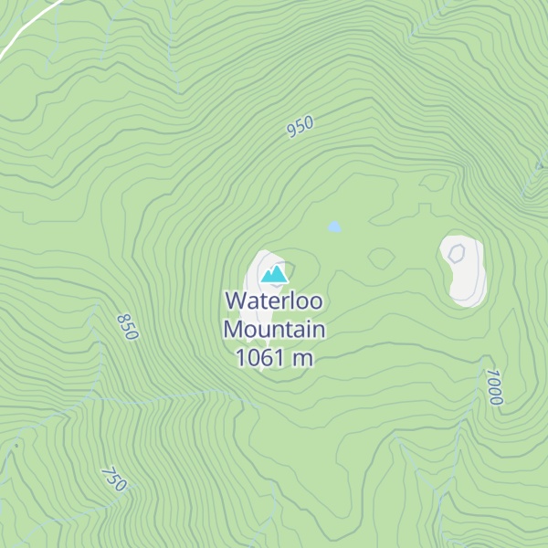 Map of Waterloo Mountain