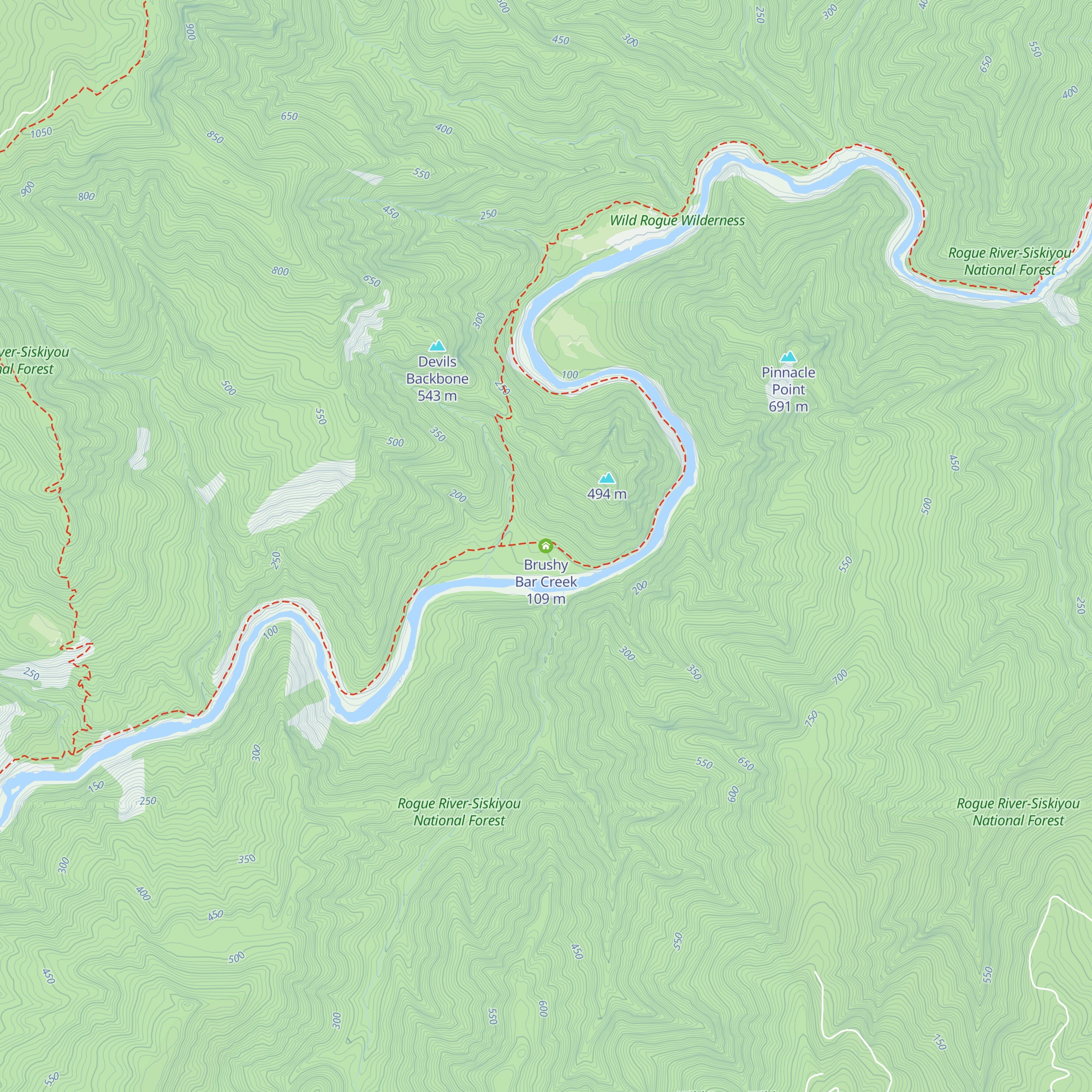 Brushy Bar Creek map