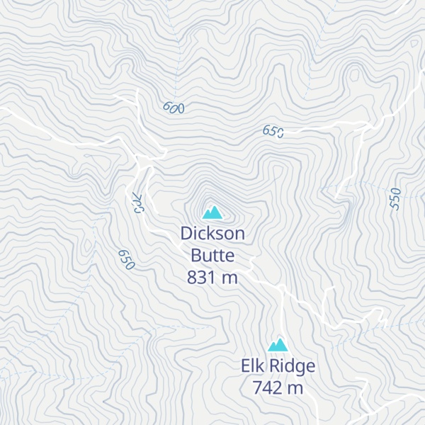 Map of Dickson Butte