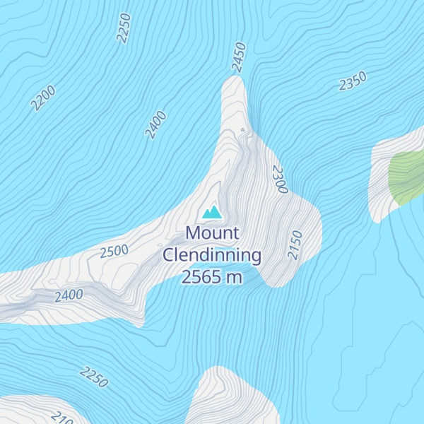 Map of Mount Clendinning