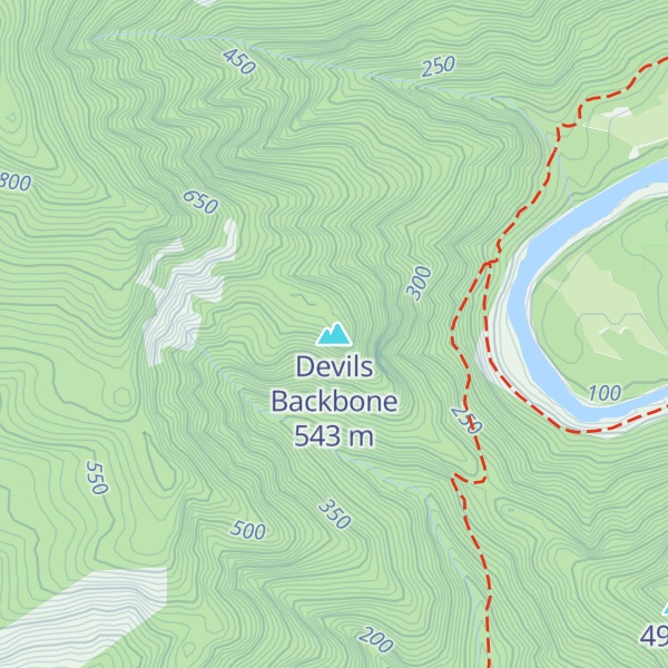 Map of Devils Backbone