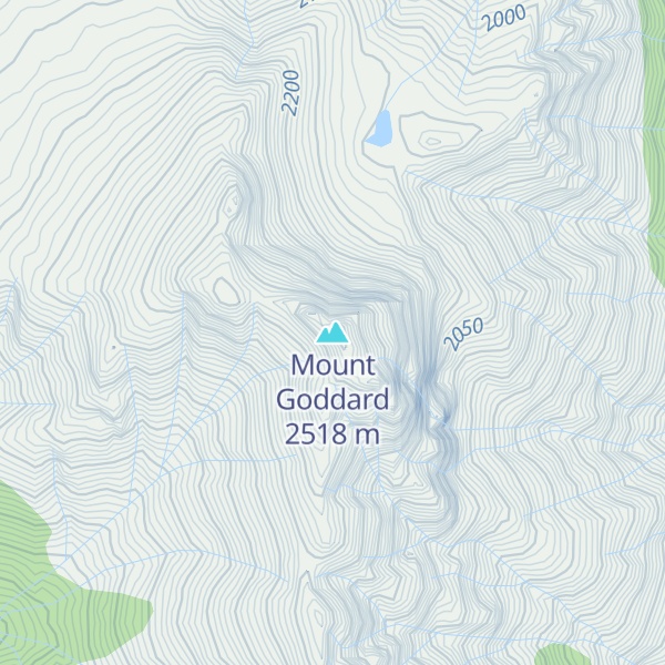 Map of Mount Goddard