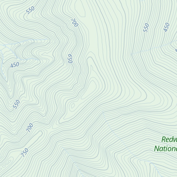 Map of Bridge Creek Ridge