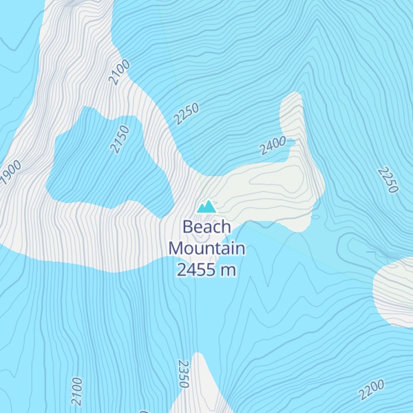 Map of Beach Mountain