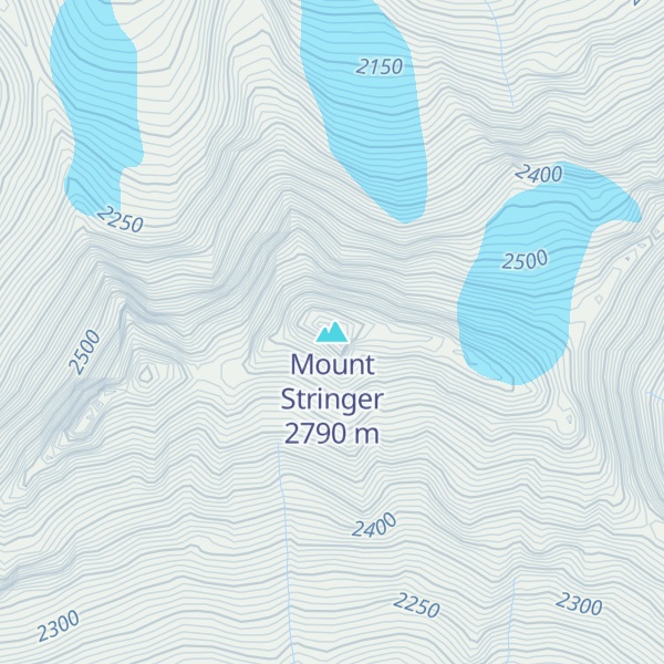 Map of Mount Stringer
