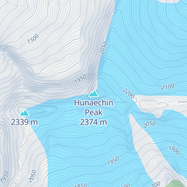 Map of Hunaechin Peak