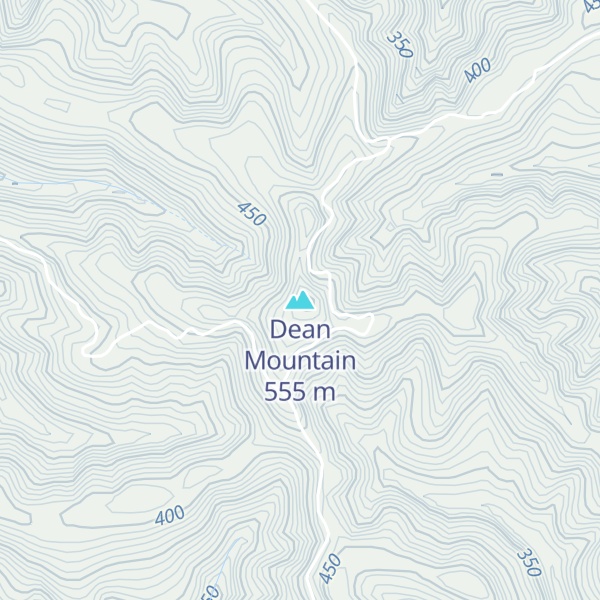 Map of Dean Mountain