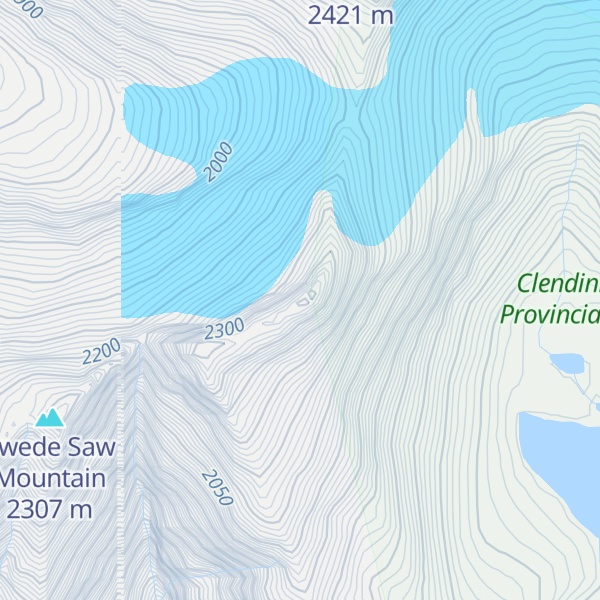 Map of Ballpeen Mountain