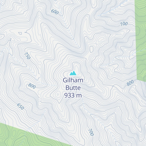 Map of Gilham Butte