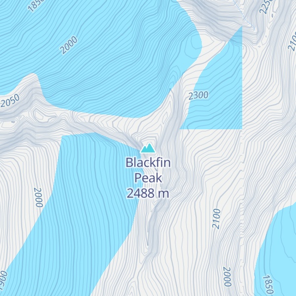 Map of Blackfin Peak