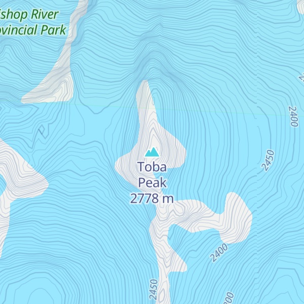 Map of Toba Peak
