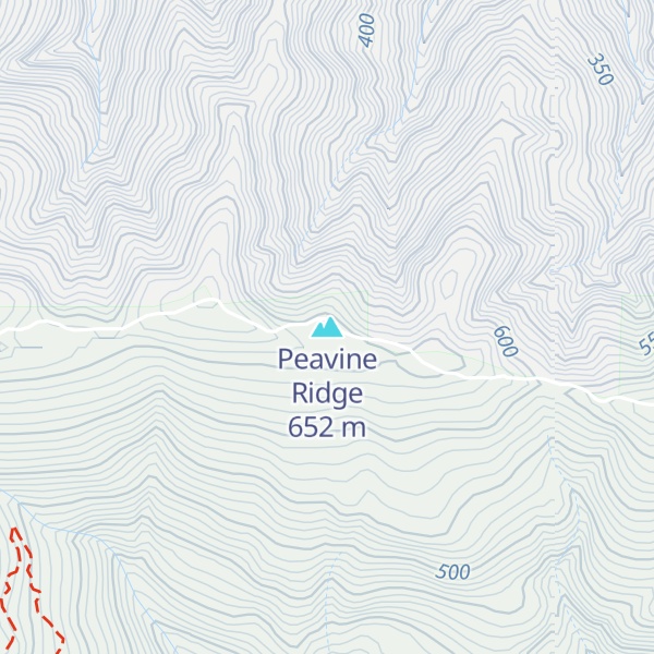 Map of Peavine Ridge