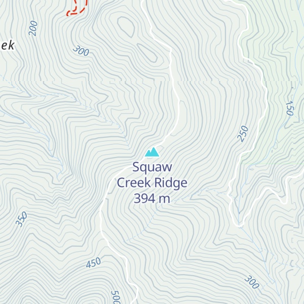 Map of Squaw Creek Ridge
