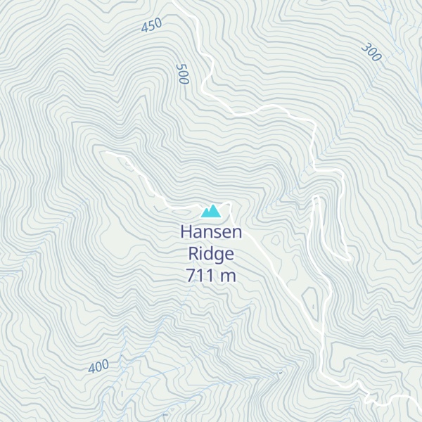 Map of Hansen Ridge
