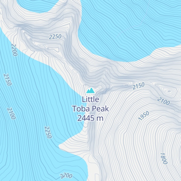 Map of Little Toba Peak